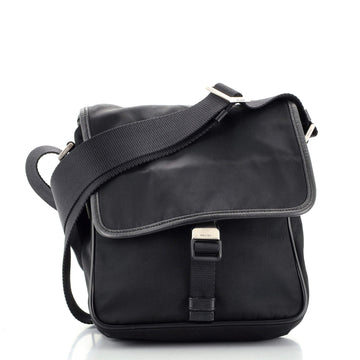 Prada Buckle Messenger Bag Tessuto Small