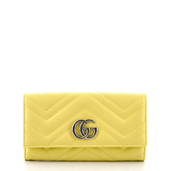 Gucci GG Marmont Continental Wallet Matelasse Leather