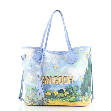 Louis Vuitton Neverfull NM Tote Limited Edition Jeff Koons Van Gogh Print Canvas MM