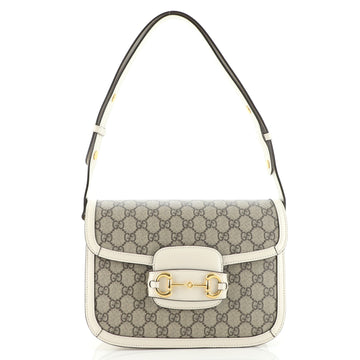 Gucci Horsebit 1955 Shoulder Bag GG Coated Canvas Small