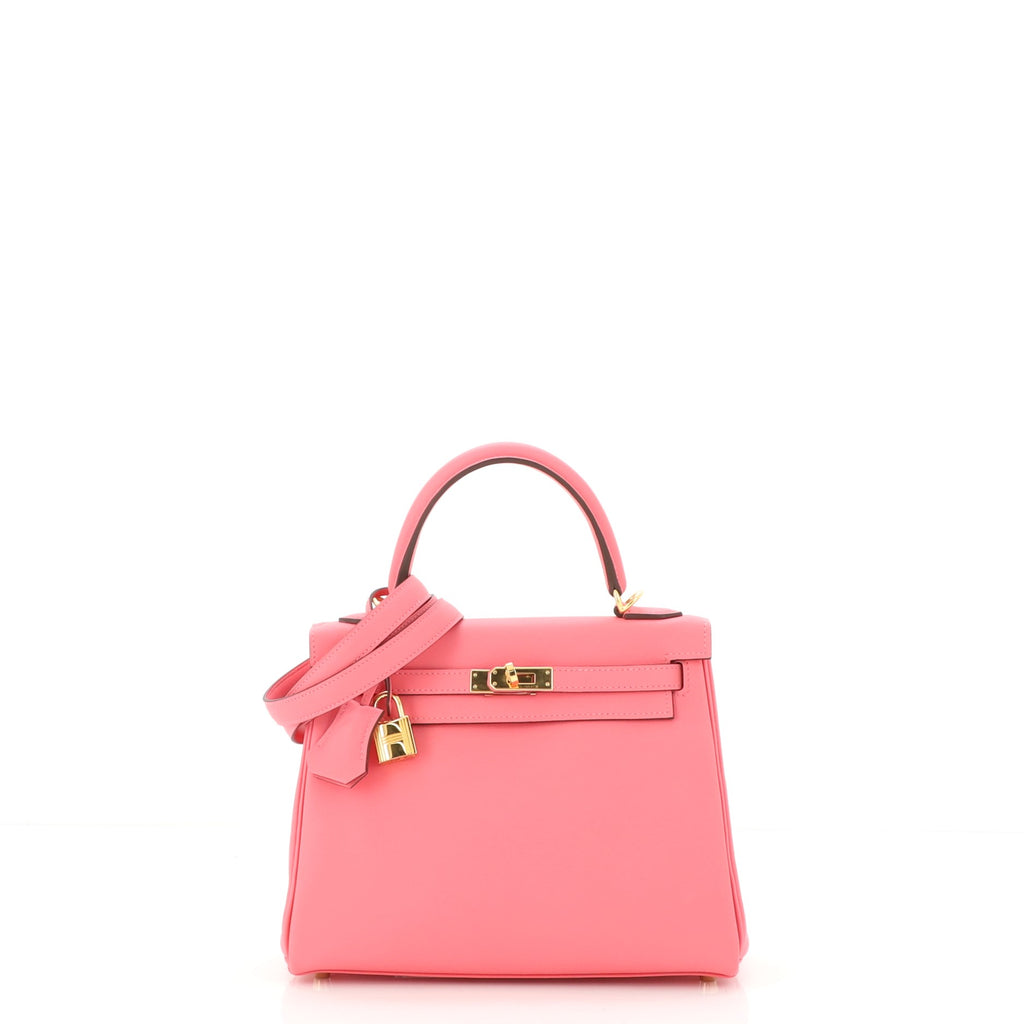 Hermes Kelly Handbag Pink Swift with Gold Hardware 25 Pink 2206741