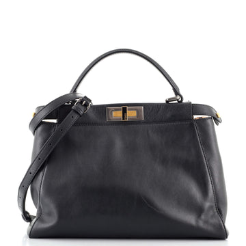 Fendi Peekaboo Bag Leather with Calf Hair Interior Regular