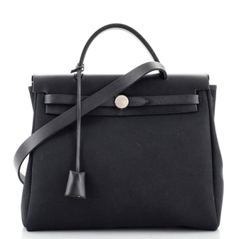 Hermes Herbag Toile and Leather PM