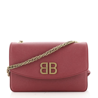 Balenciaga BB Chain Round Shoulder Bag Leather Small