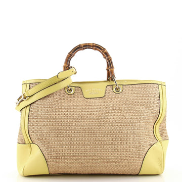 Gucci Bamboo Shopper Tote Straw Large