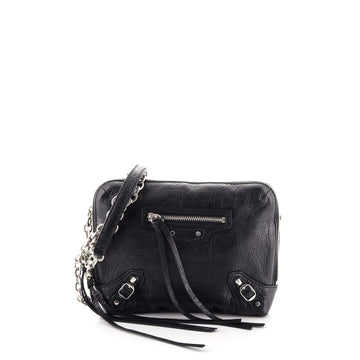 Balenciaga Classic Studs Chain Reporter Crossbody Bag Leather XS