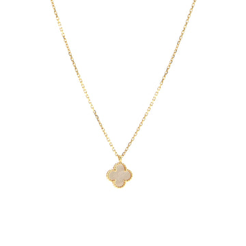 Van Cleef & Arpels Sweet Alhambra Pendant Necklace 18K Yellow Gold and Mother of Pearl