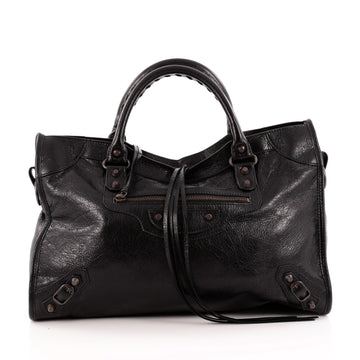 Balenciaga City Classic Studs Handbag Leather Medium