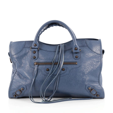 Balenciaga City Classic Studs Handbag Leather Medium