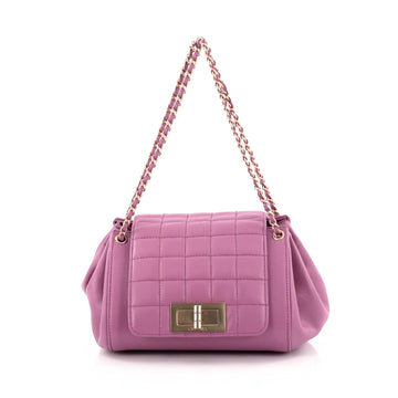 Chanel Chocolate Bar Accordion Reissue Flap Bag Quilted Lambskin Small