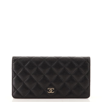 Chanel L-Yen Wallet Quilted Caviar