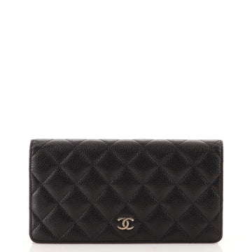 Chanel L-Yen Wallet Quilted Caviar