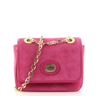 Gucci Marina Chain Flap Bag Suede Mini