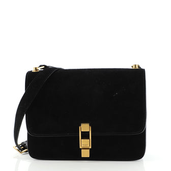 Saint Laurent Carre Satchel Suede Medium