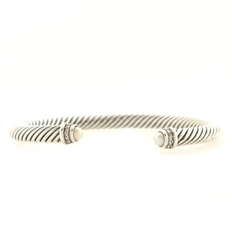David Yurman Cable Classic Bracelet Sterling Silver with Diamonds and Pearls 5mm