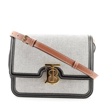 Burberry TB Flap Bag Canvas Small