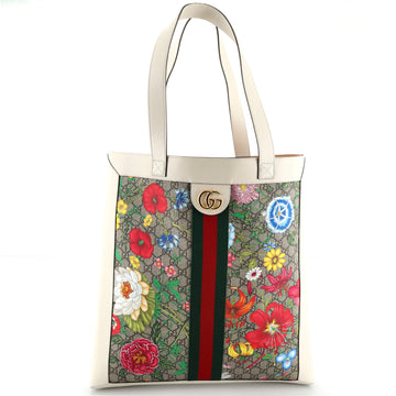 Gucci Ophidia Soft Open Tote Flora GG Coated Canvas Large