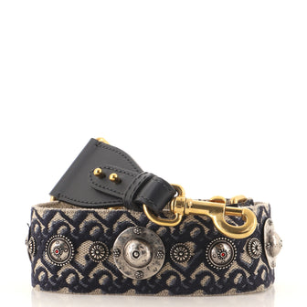 Christian Dior Shoulder Strap Embellished Oblique Canvas