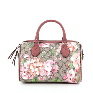 Gucci Convertible Boston Bag Blooms Print GG Coated Canvas Small