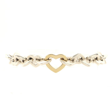 Tiffany & Co. Heart Link Bracelet Sterling Silver and 18K Yellow Gold