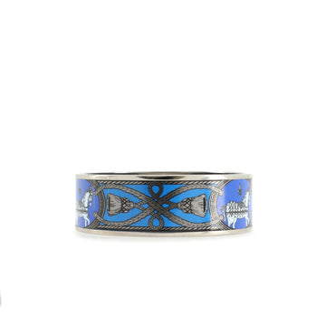 Hermes Bangle Bracelet Printed Enamel Wide