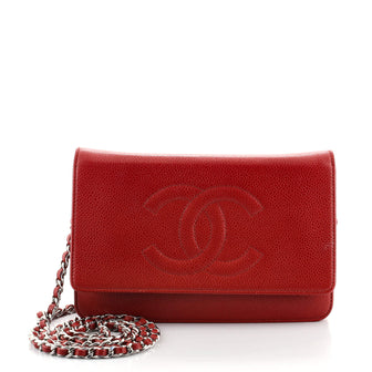 Chanel Timeless Wallet on Chain Caviar