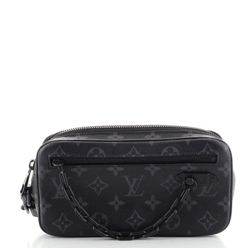 Louis Vuitton Pochette Volga Monogram Eclipse Canvas