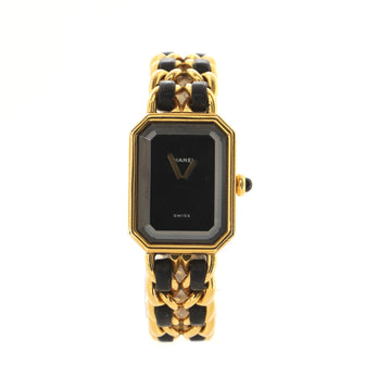 Chanel Premiere Rock Quartz Watch Plated Metal and Leather 20