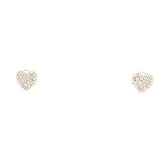 Tiffany & Co. Metro Heart Stud Earrings 18K White Gold and Diamonds