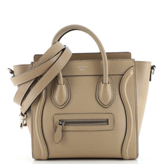 Celine Luggage Bag Grainy Leather Nano