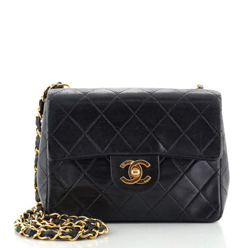 Chanel Vintage Square Classic Single Flap Bag Quilted Lambskin Mini