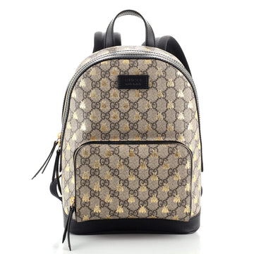Gucci Zip Pocket Backpack Printed GG Coated Canvas Small