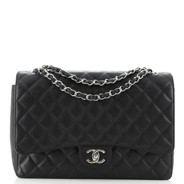 Chanel Classic Double Flap Bag Quilted Caviar Maxi