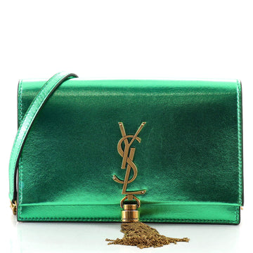 Saint Laurent Classic Monogram Tassel Chain Wallet Leather