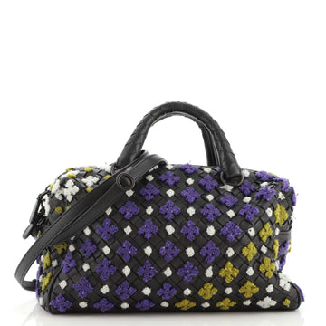 Bottega Veneta In Mist Convertible Boston Bag Embroidered Intrecciato Nappa Small