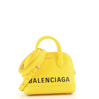 Balenciaga Logo Ville Bag Leather XXS