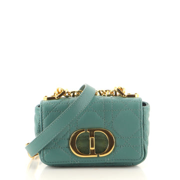 Christian Dior Caro Bag Cannage Quilt Calfskin Micro