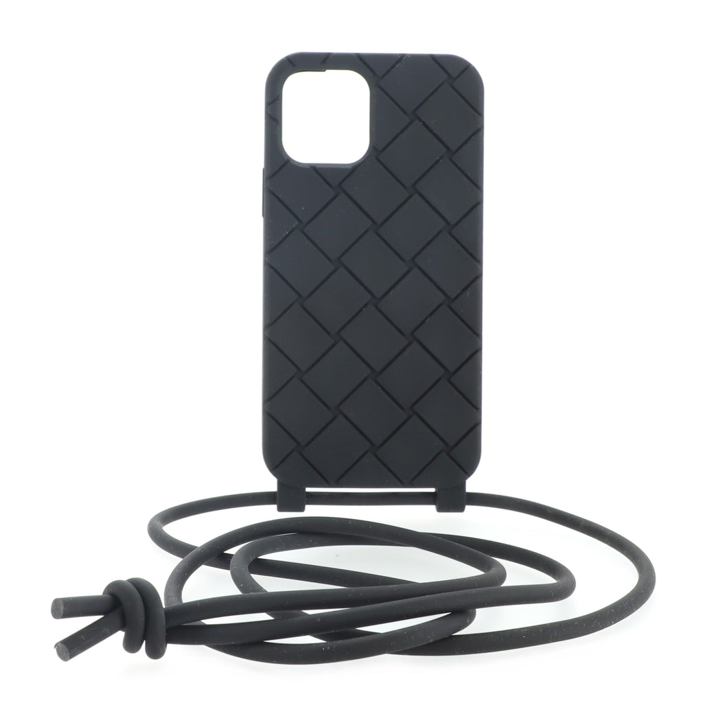 bottega phone case Bottega Veneta Phone Case with Lanyard Intrecciato Rubber iPhone 12 Pro  121292