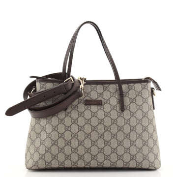 Gucci Convertible Zip Tote GG Coated Canvas Small