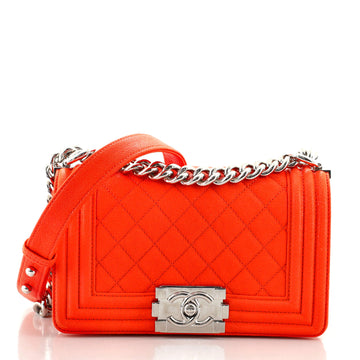 Chanel Boy Flap Bag Quilted Caviar Small