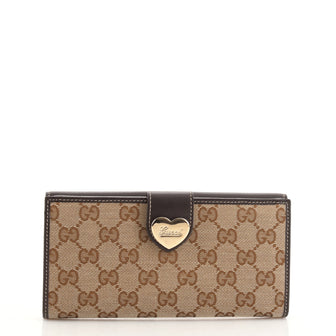 Gucci GG Charm Continental Wallet GG Canvas Long