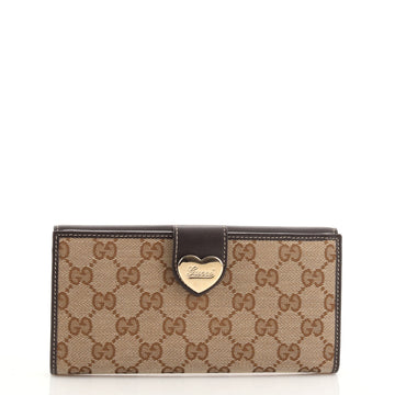 Gucci GG Charm Continental Wallet GG Canvas Long