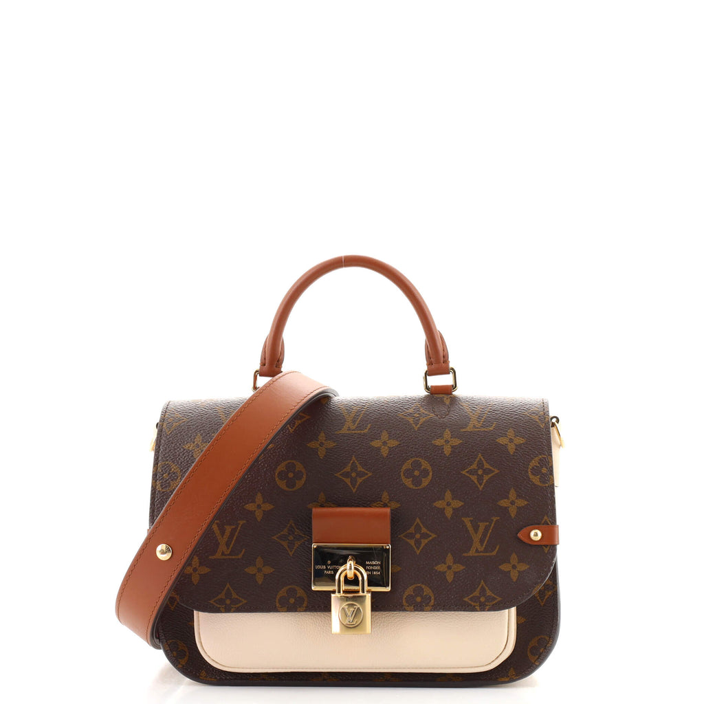 Louis Vuitton Vaugirard Handbag Monogram Canvas with Leather Brown 121292333