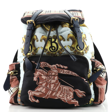Burberry Rucksack Backpack Printed Nylon Medium
