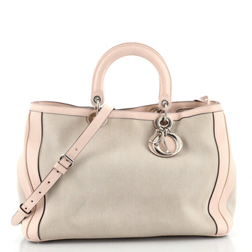 Christian Dior Diorissimo Tote Canvas and Leather Large