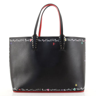 Christian Louboutin Cabata East West Tote Printed Leather Large