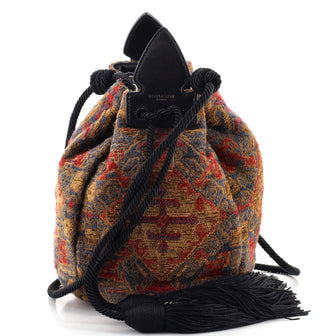Saint Laurent Anja Bucket Bag Tapestry Small
