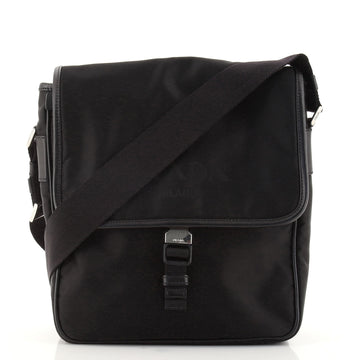 Prada Logo Flap Messenger Bag Tessuto Small