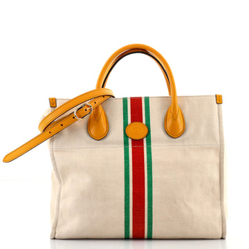 Gucci Foldable Web Tote Canvas Small