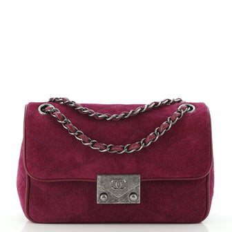 Chanel Pagoda Flap Bag Suede and Lambskin Small